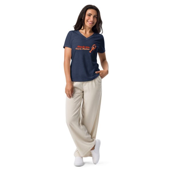 Pinch Me, I'm in Maine - Women’s Relaxed V-neck Tee - Image 5