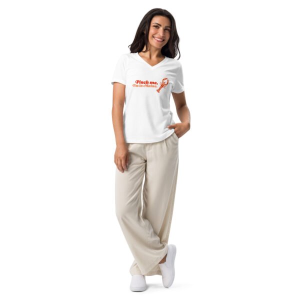 Pinch Me, I'm in Maine - Women’s Relaxed V-neck Tee - Image 6