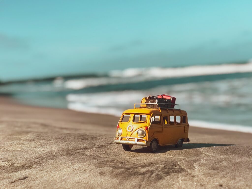 VW bus on the beach