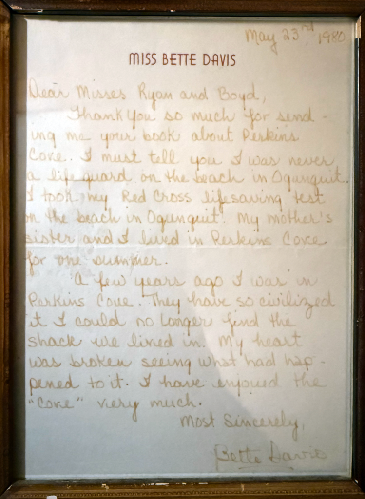 Bette Davis note